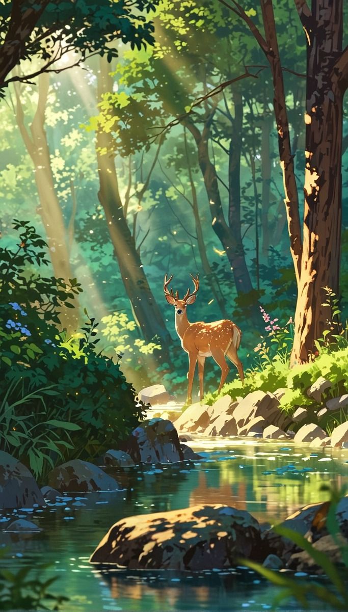 adorable deer wallpaper designs