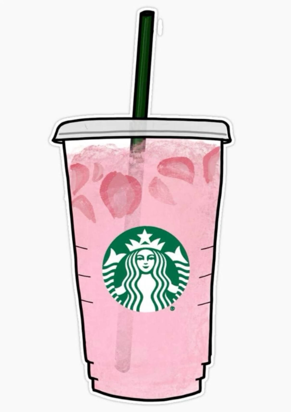 adorable wallpaper designs with pink Starbucks drink