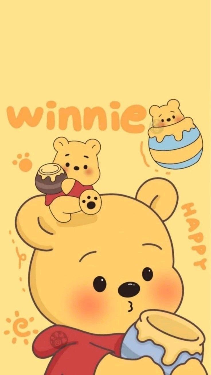 adorable Winnie The Pooh mobile backgrounds