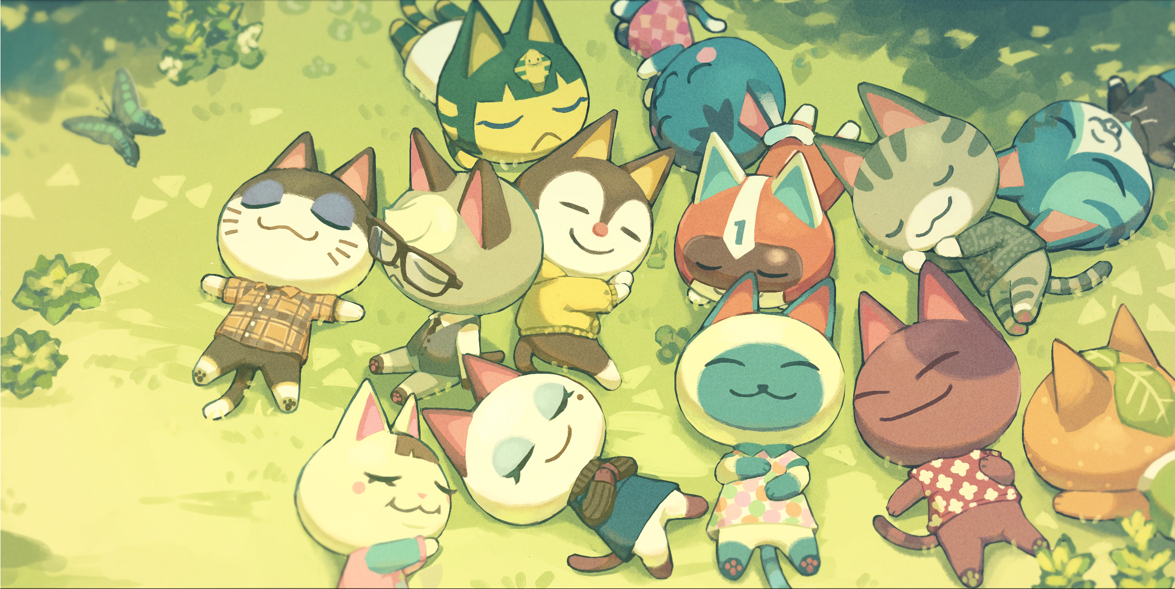 charming animal crossing themed wallpapers