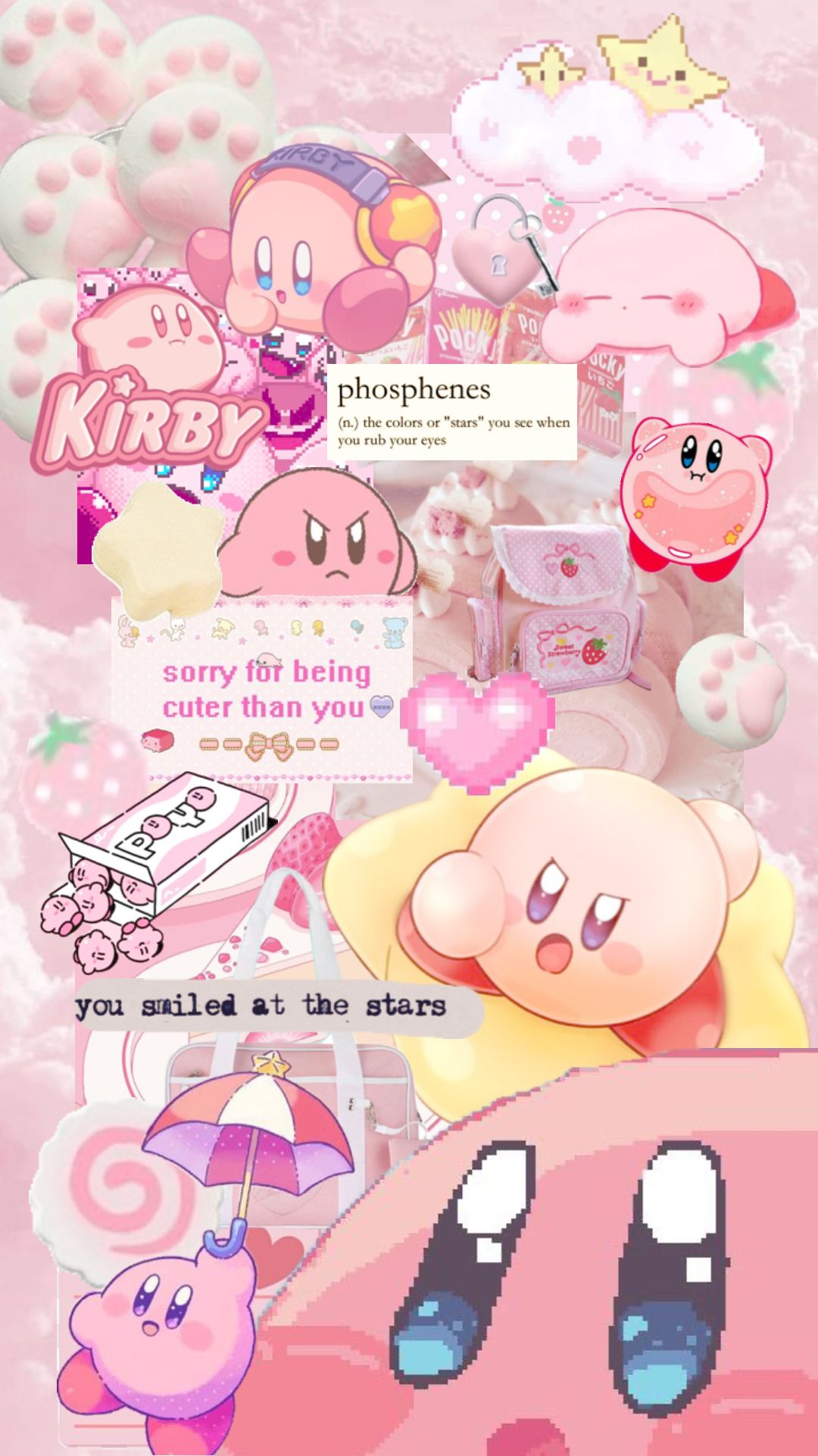 colorful Kirby wallpaper aesthetics