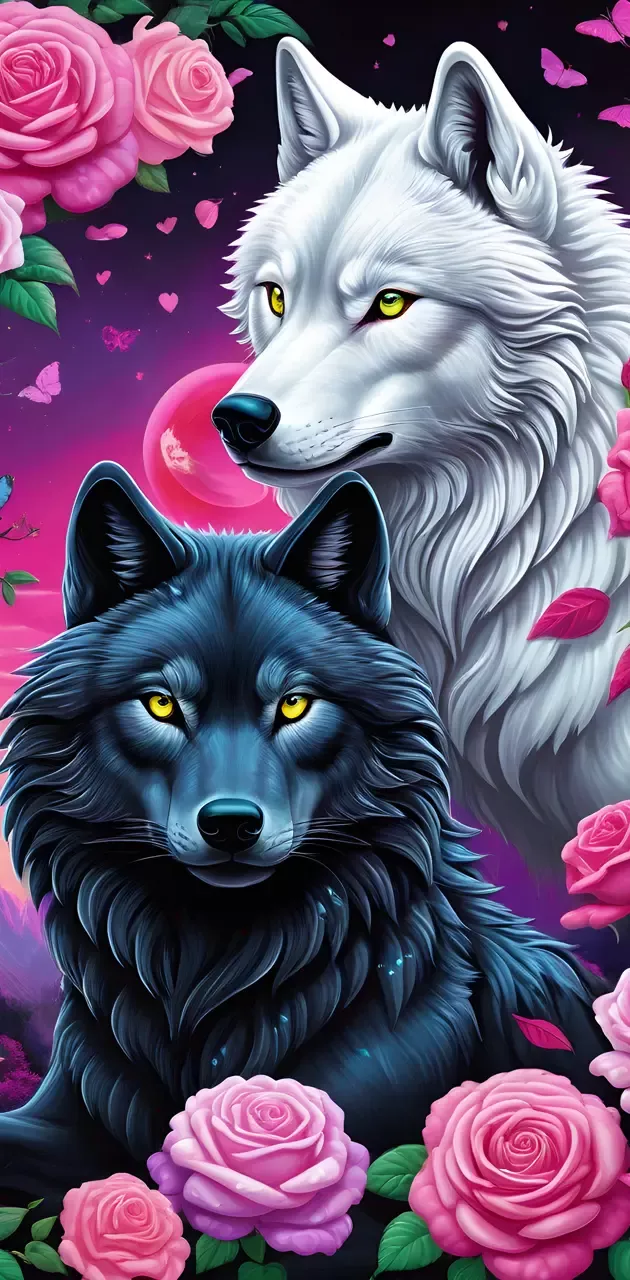 creative cute wolf art wallpapers.