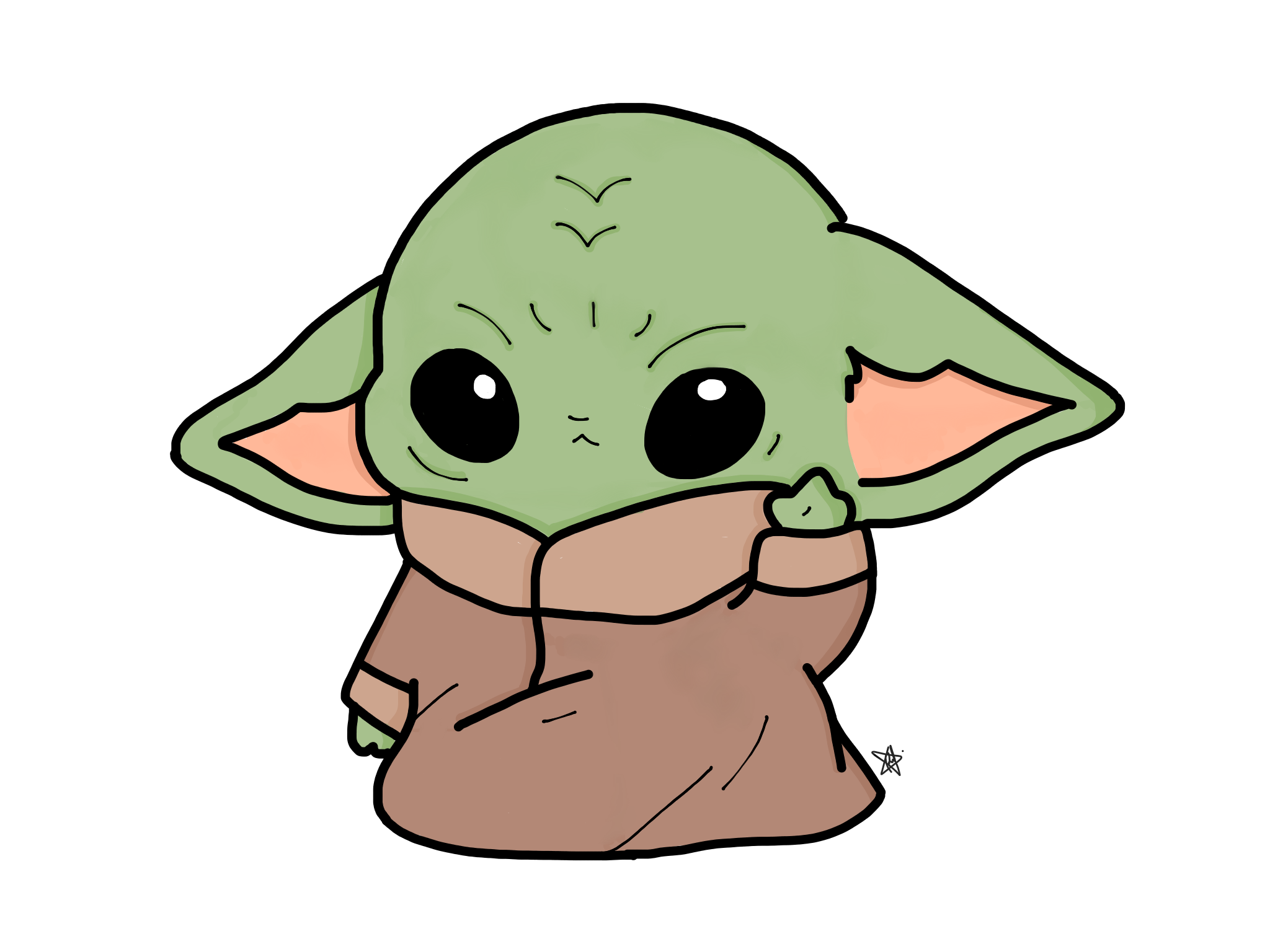 cute Baby Yoda wallpapers 0085