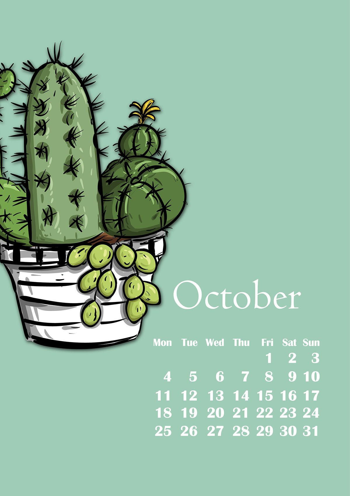 cute cactus wallpapers 0078