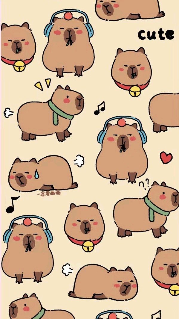 cute capybara wallpapers 0015