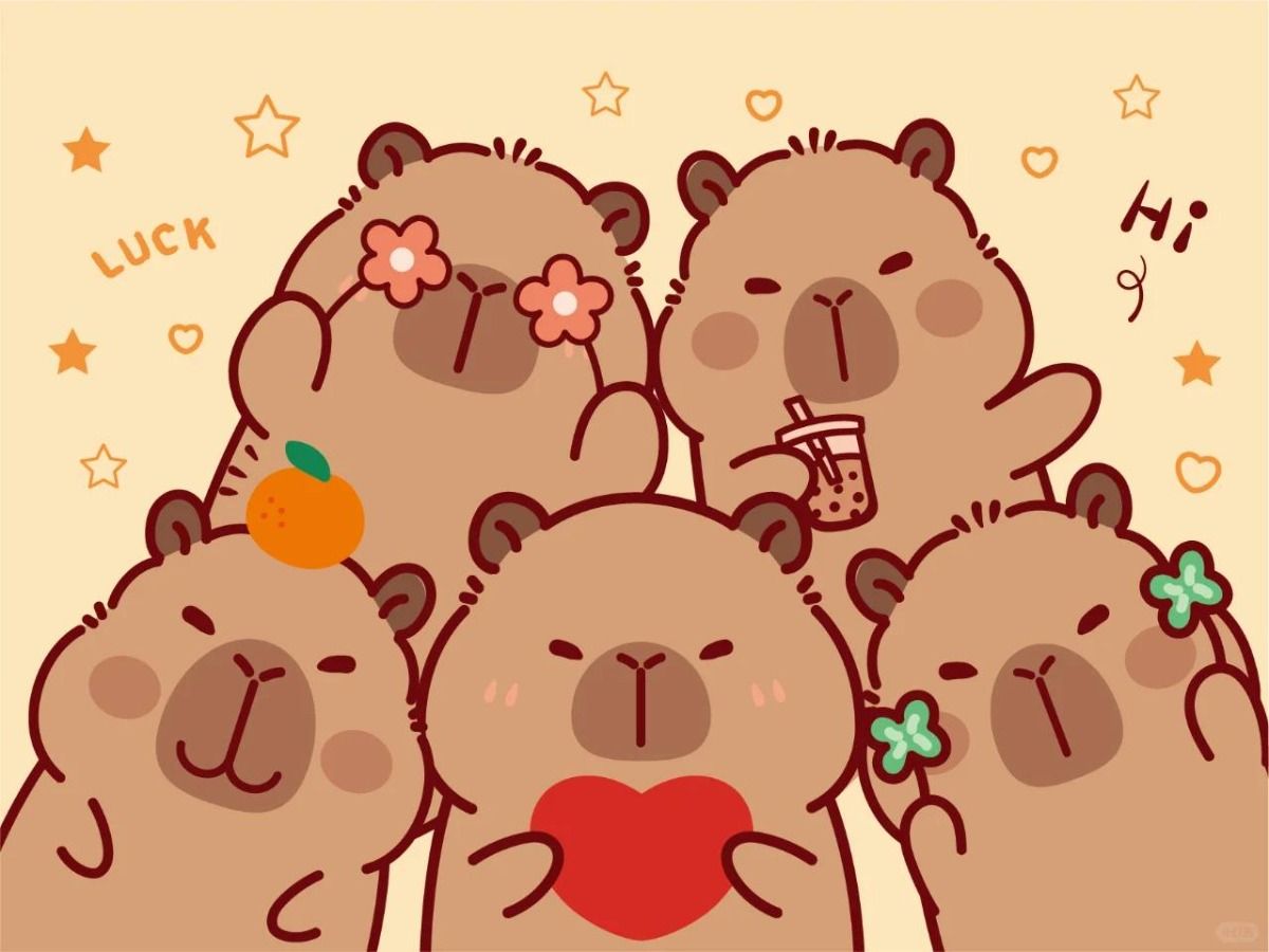 cute capybara wallpapers 0071