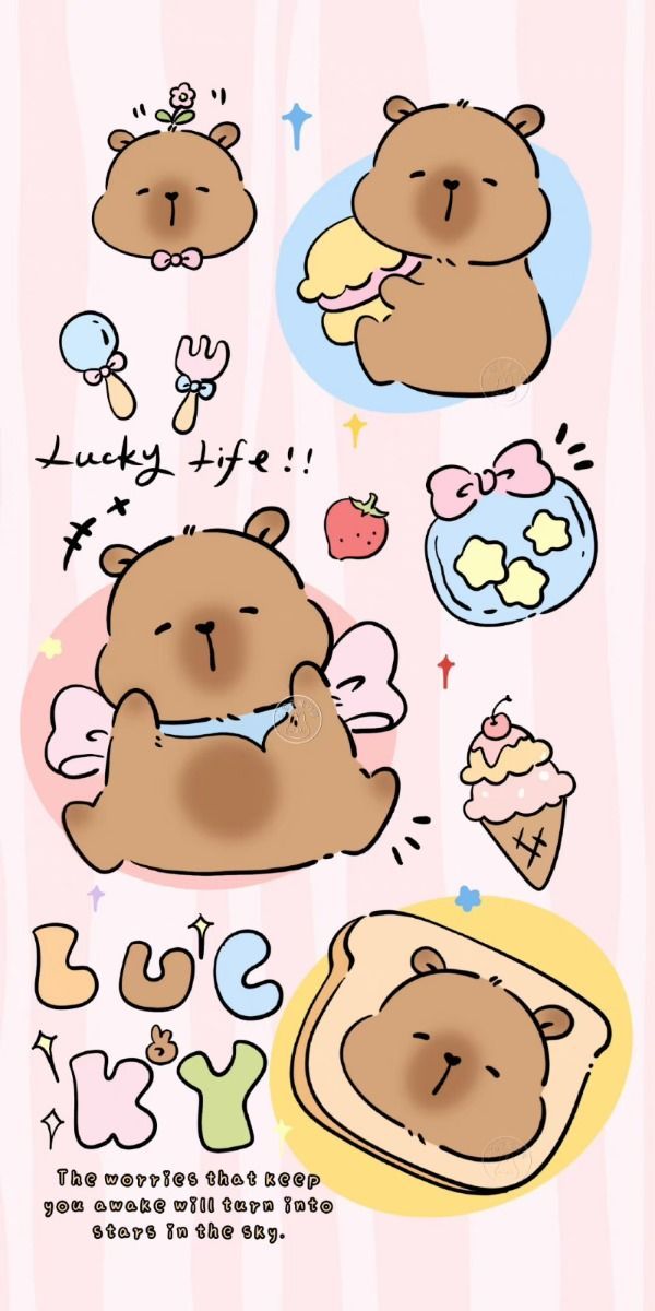 cute capybara wallpapers 0098