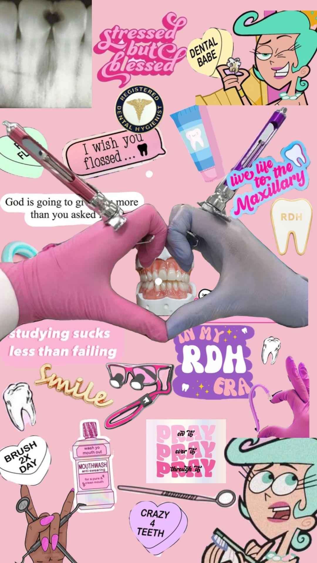 cute dental hygiene wallpaper 0076