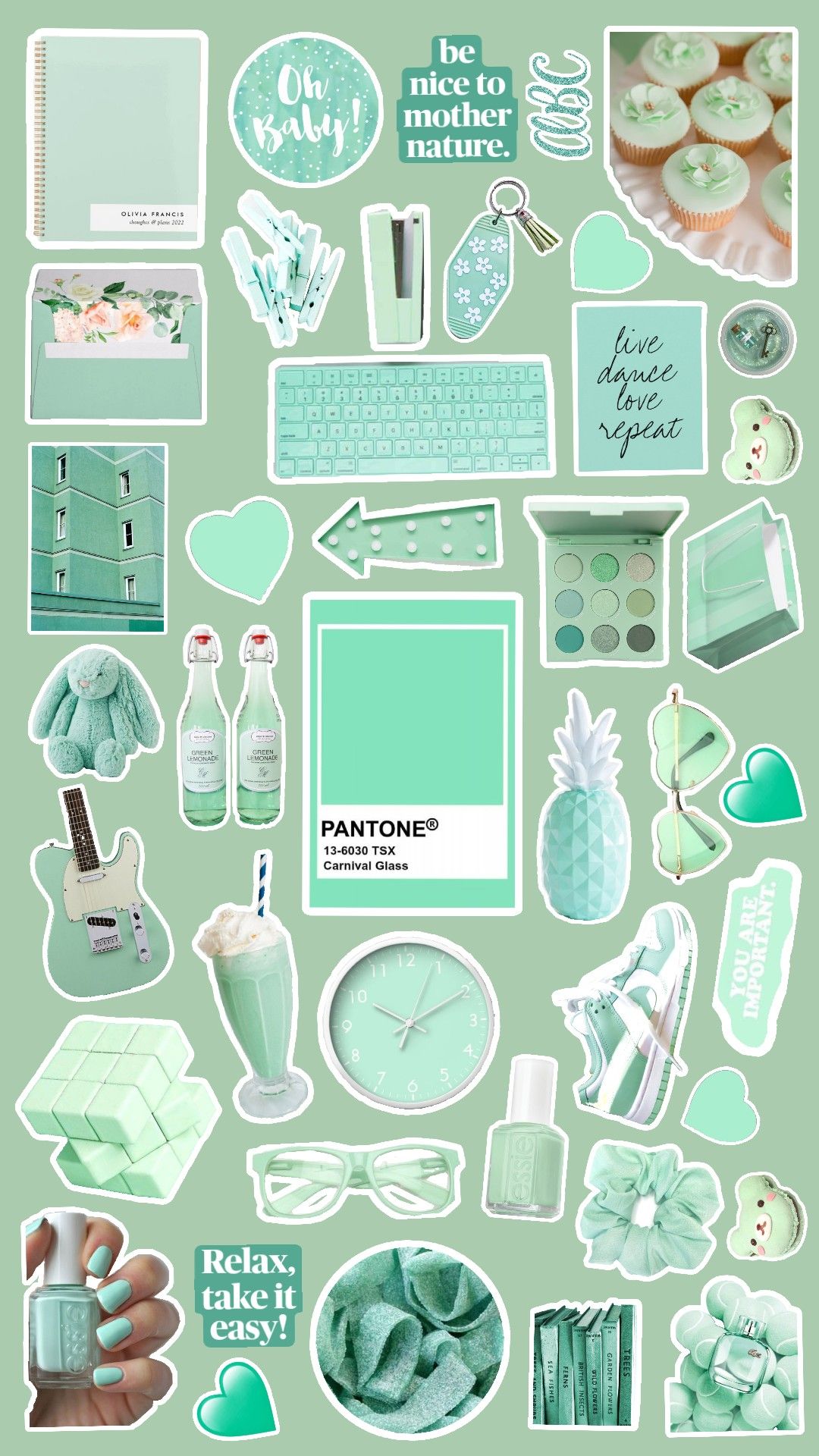 cute mint green wallpapers 0031