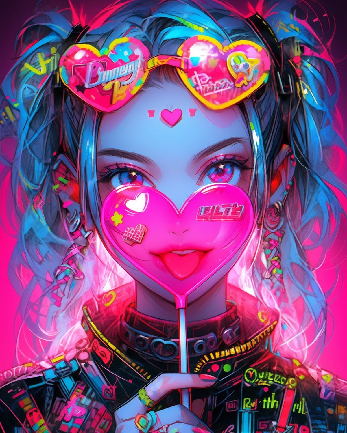 cute neon wallpapers 0060