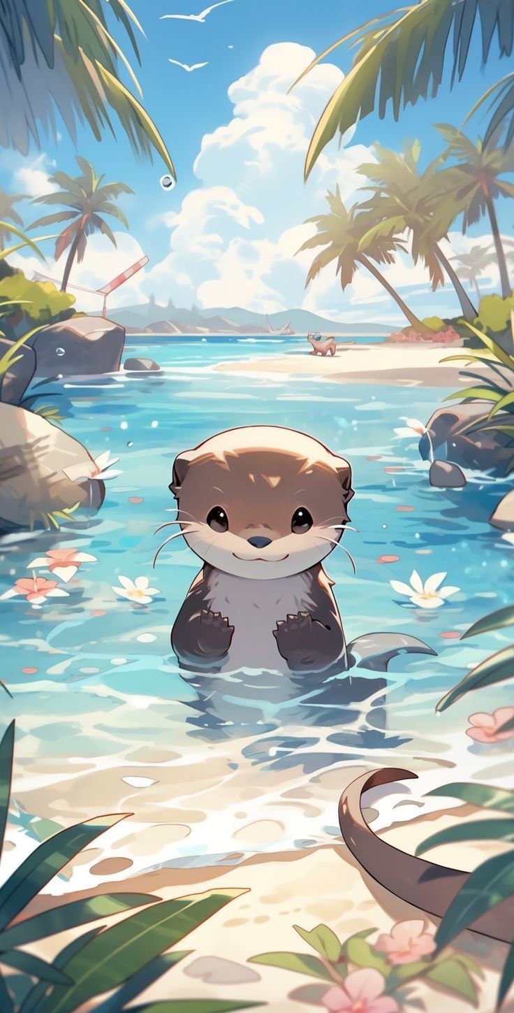 cute otter wallpapers 0015