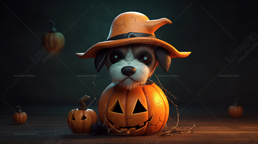 cute Pekingese halloween wallpaper 0011