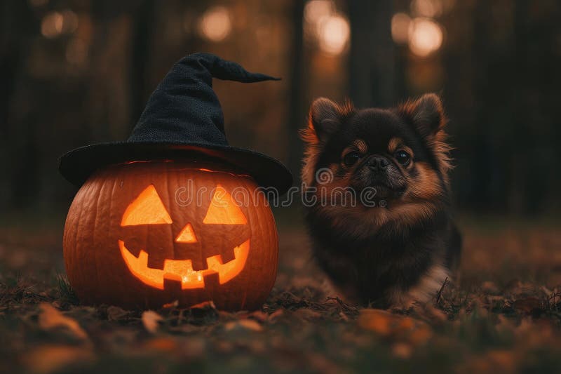 cute Pekingese halloween wallpaper 0016