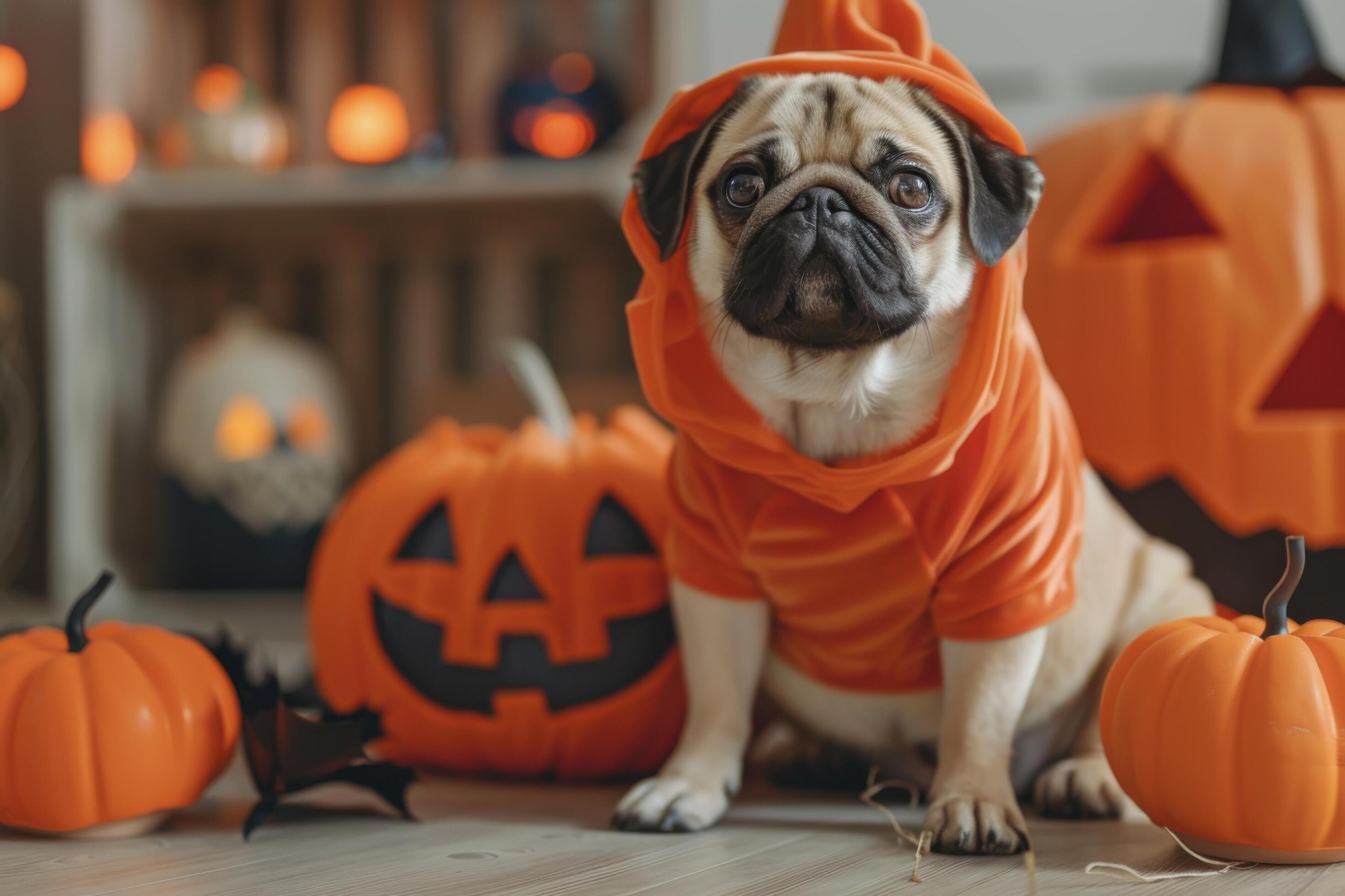 cute Pekingese halloween wallpaper 0098