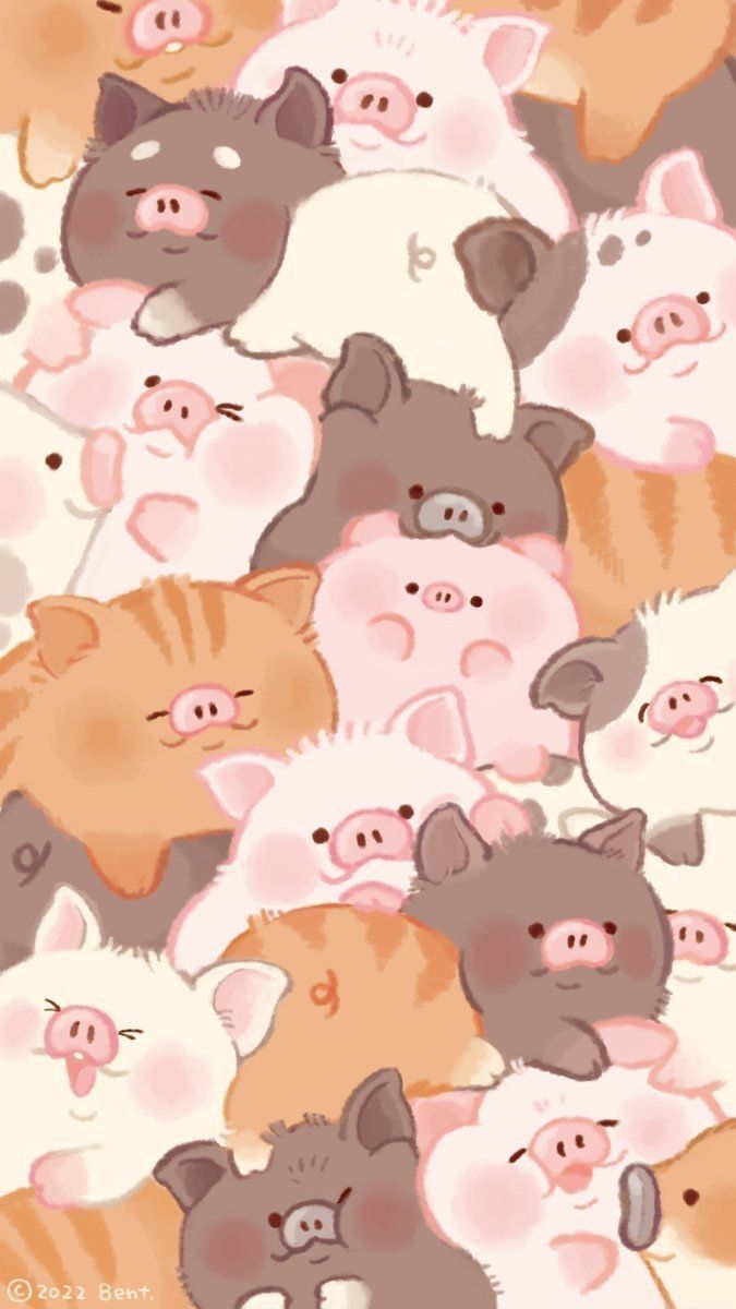 cute pig background images