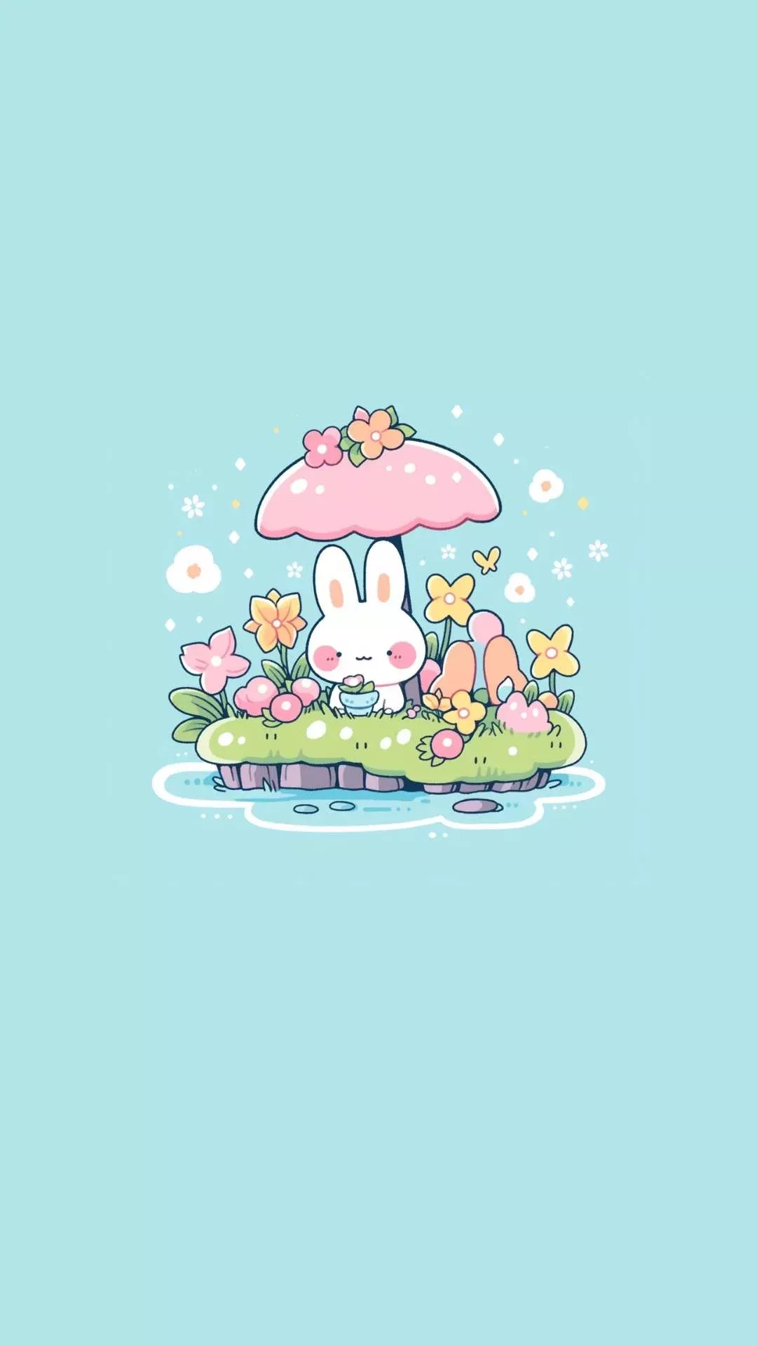 cute rabbit wallpaper 0093