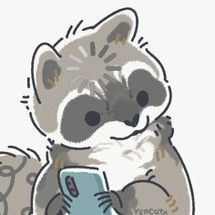 cute raccoon illustrations for desktops