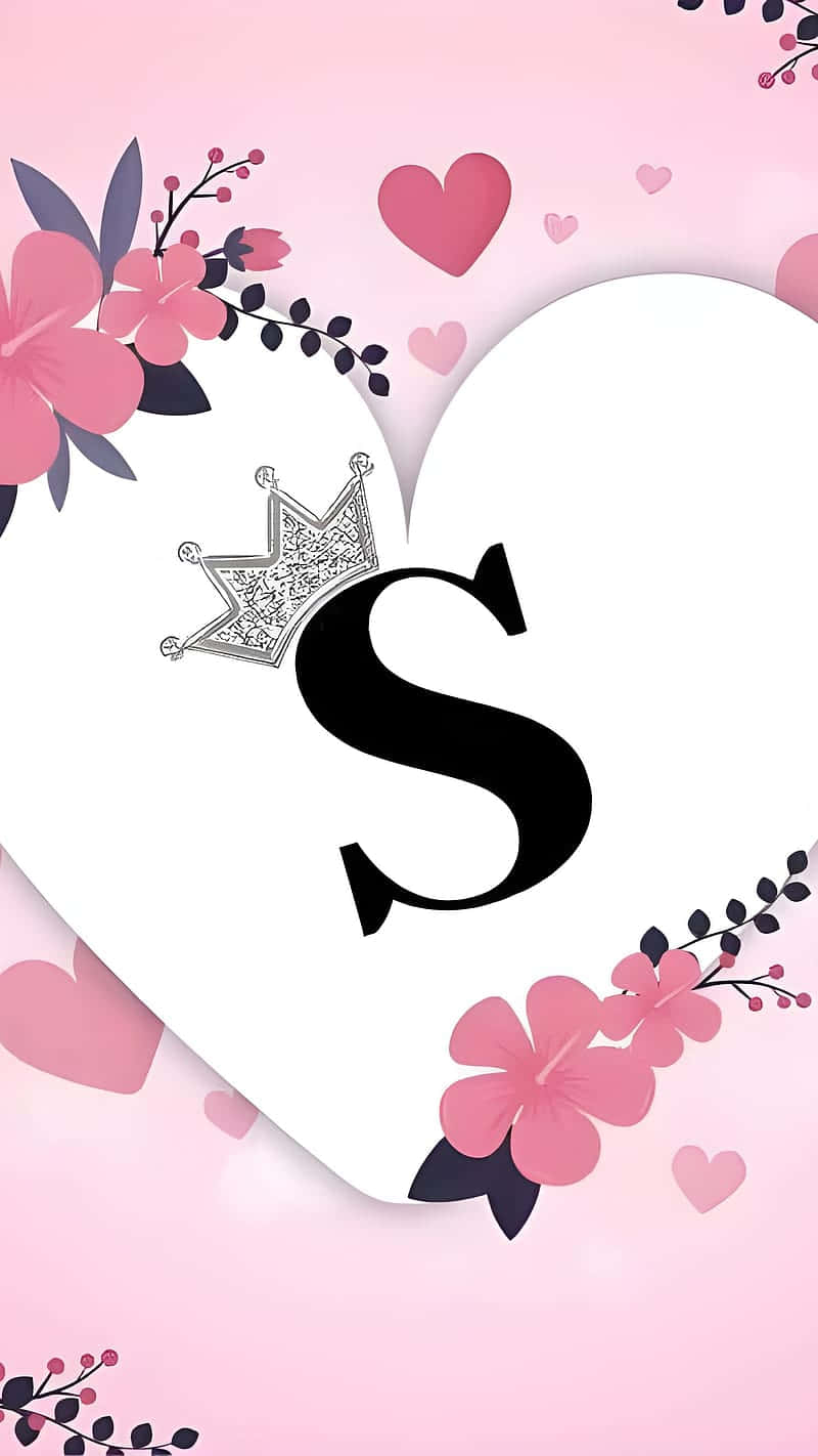 cute S letter in love wallpapers 0010