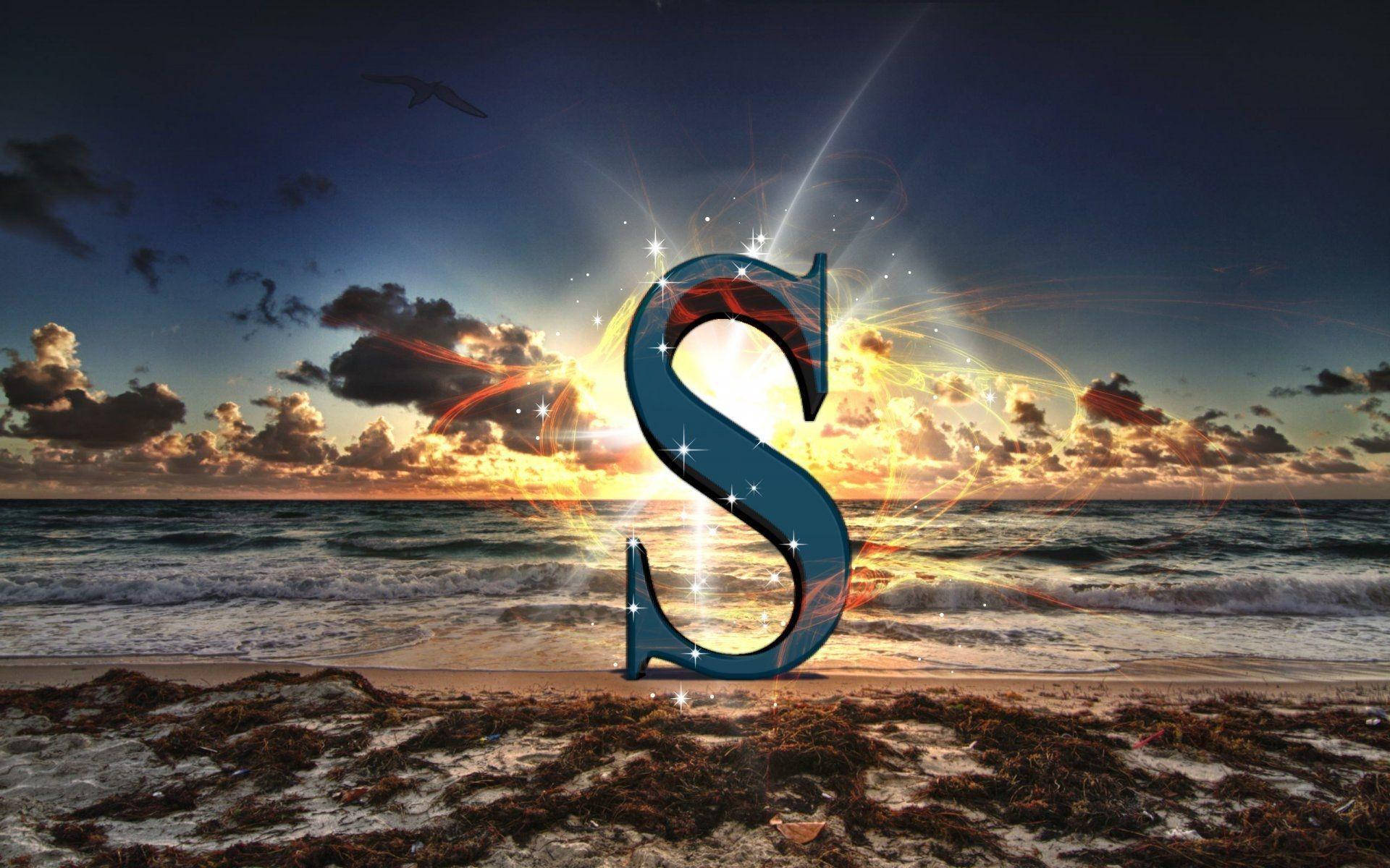 cute S letter in love wallpapers 0011