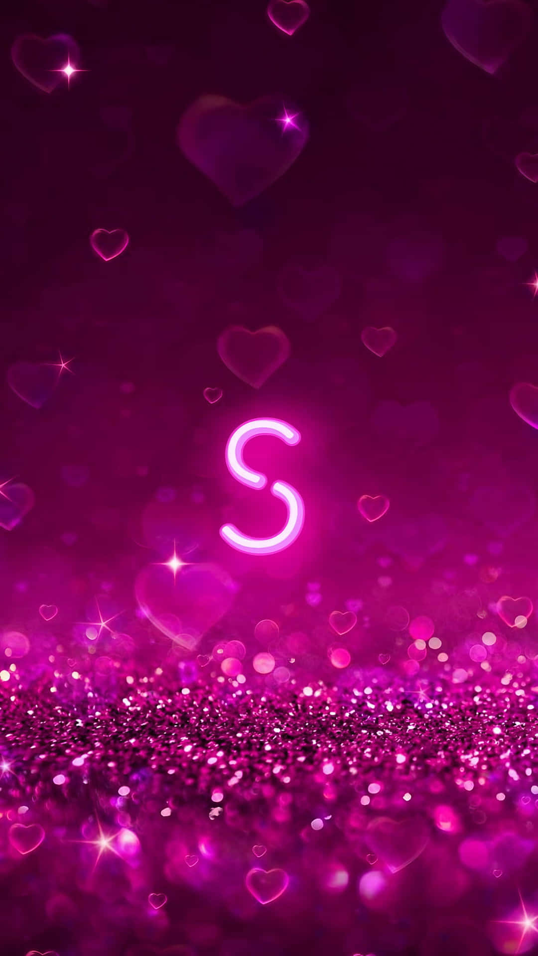 cute S letter in love wallpapers 0014