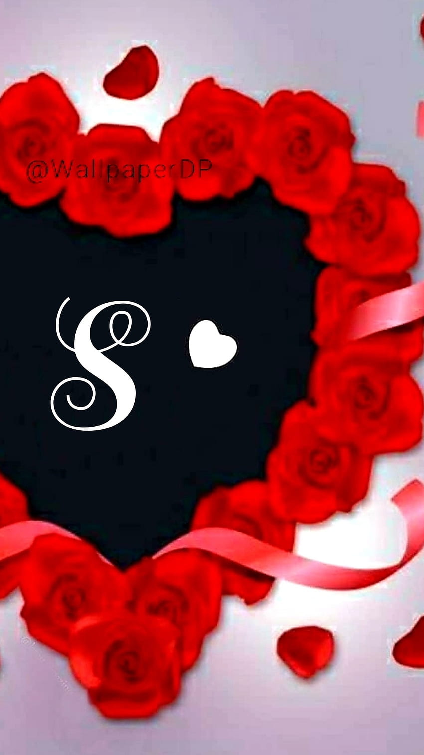 cute S letter in love wallpapers 0025