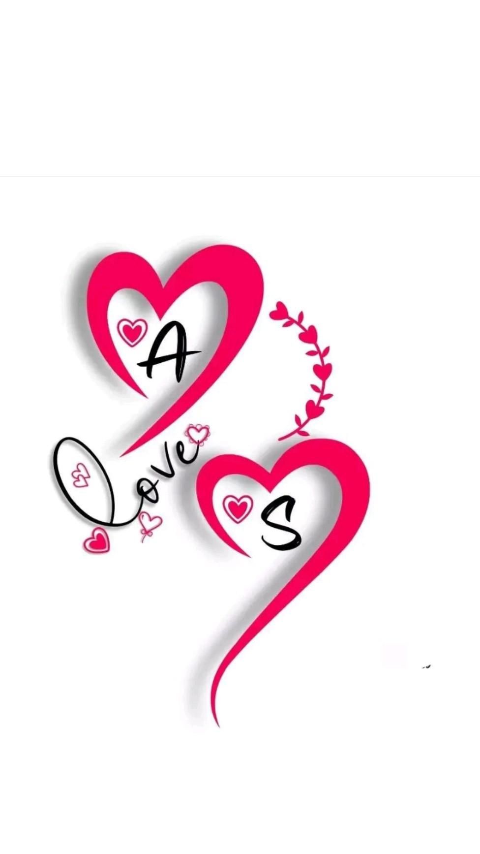 cute S letter in love wallpapers 0044