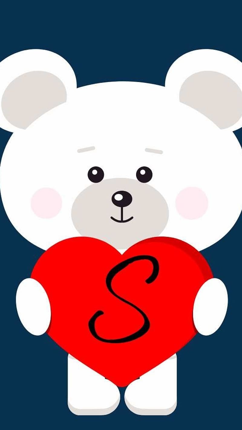 cute S letter in love wallpapers 0062