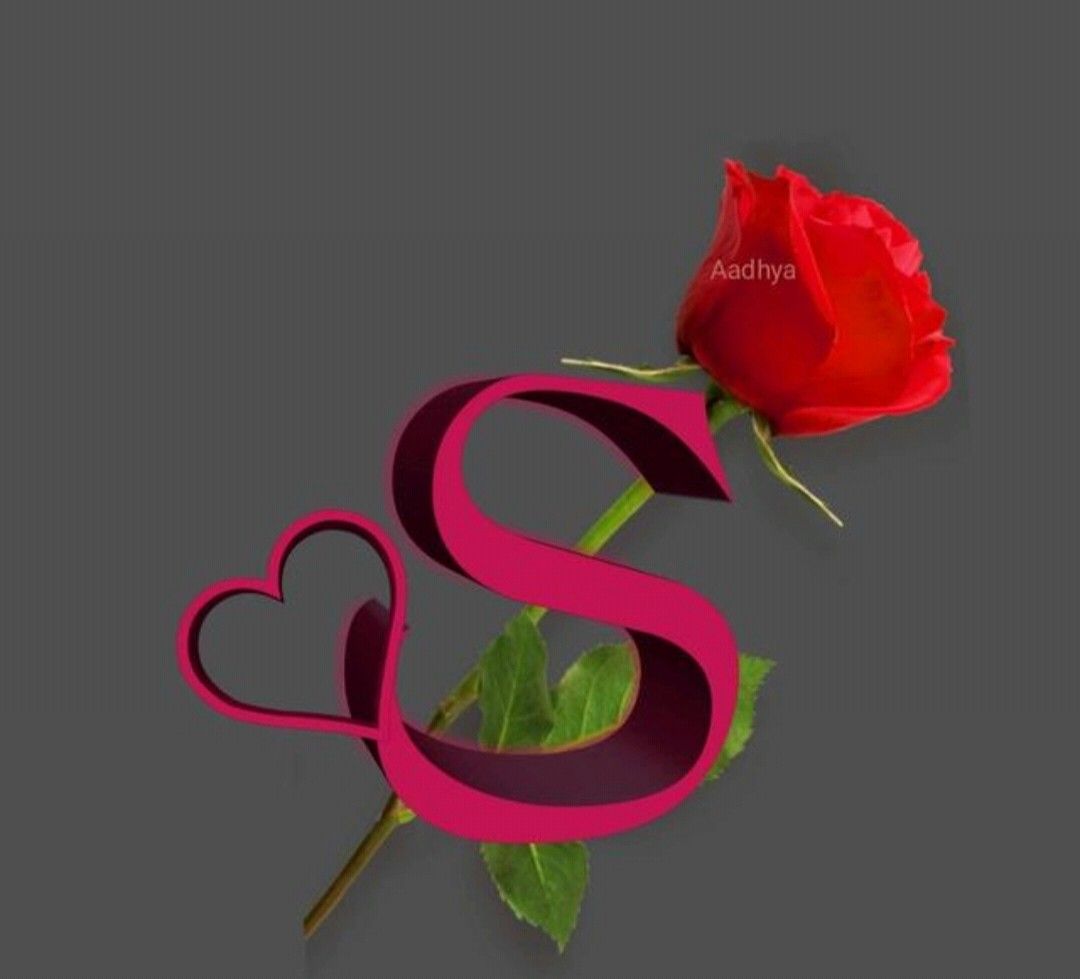 cute S letter in love wallpapers 0070