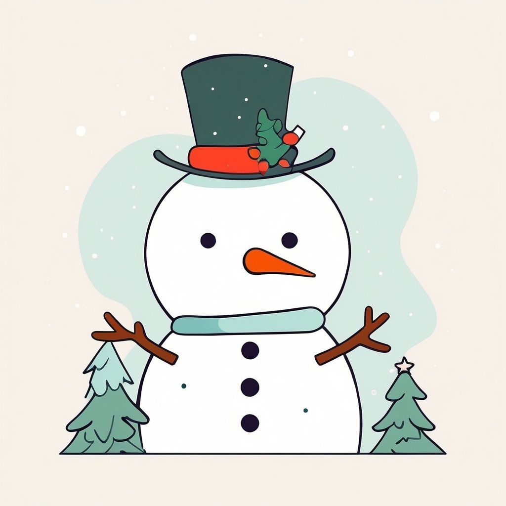 cute Snowman-themed device backgrounds