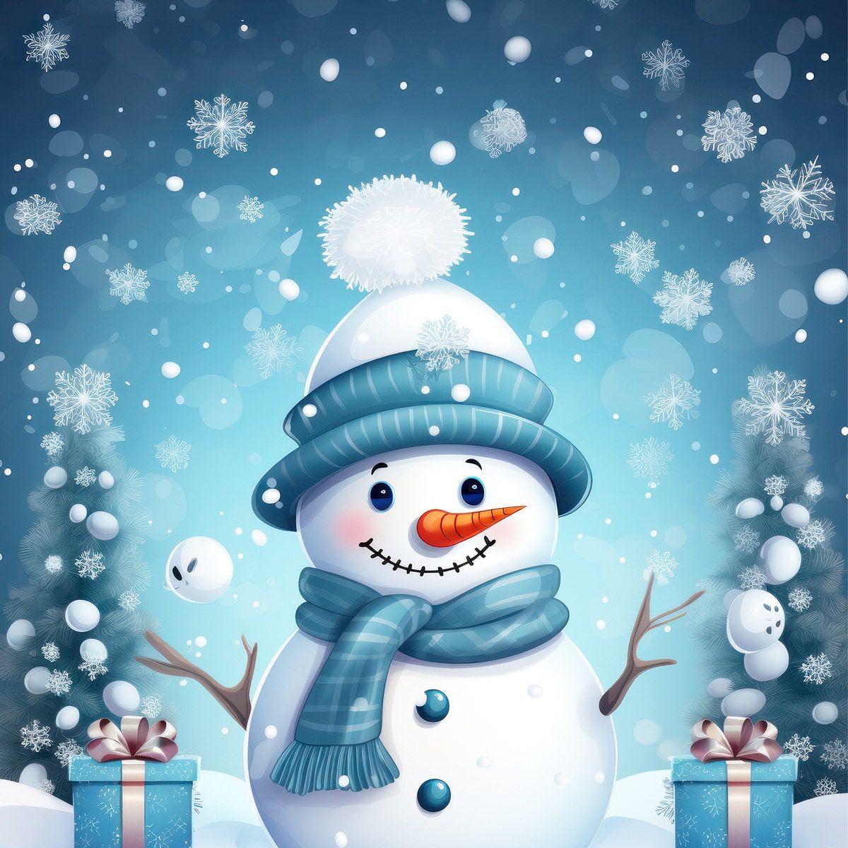 cute Snowman wallpapers 0021