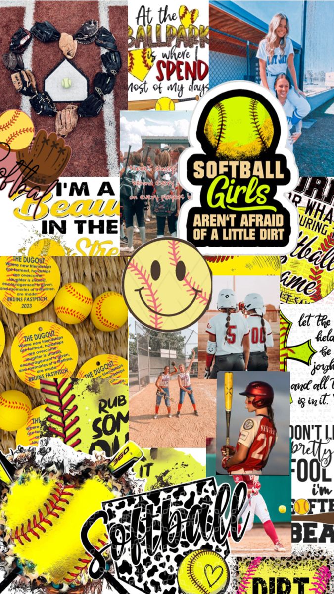 cute softball wallpapers aesthetic