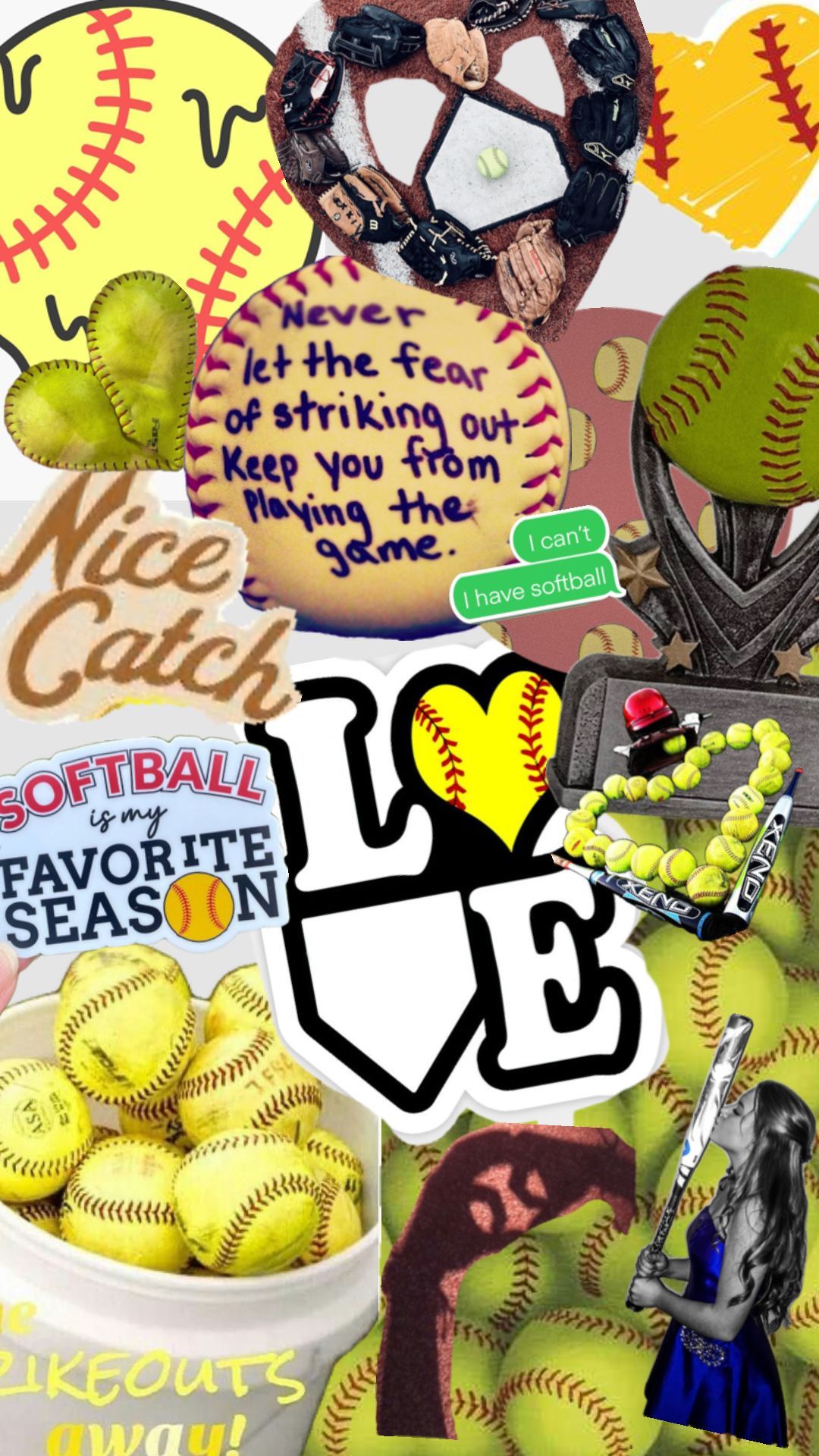 cute softball wallpapers designs