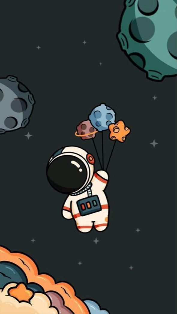 cute wallpapers astronaut 0009