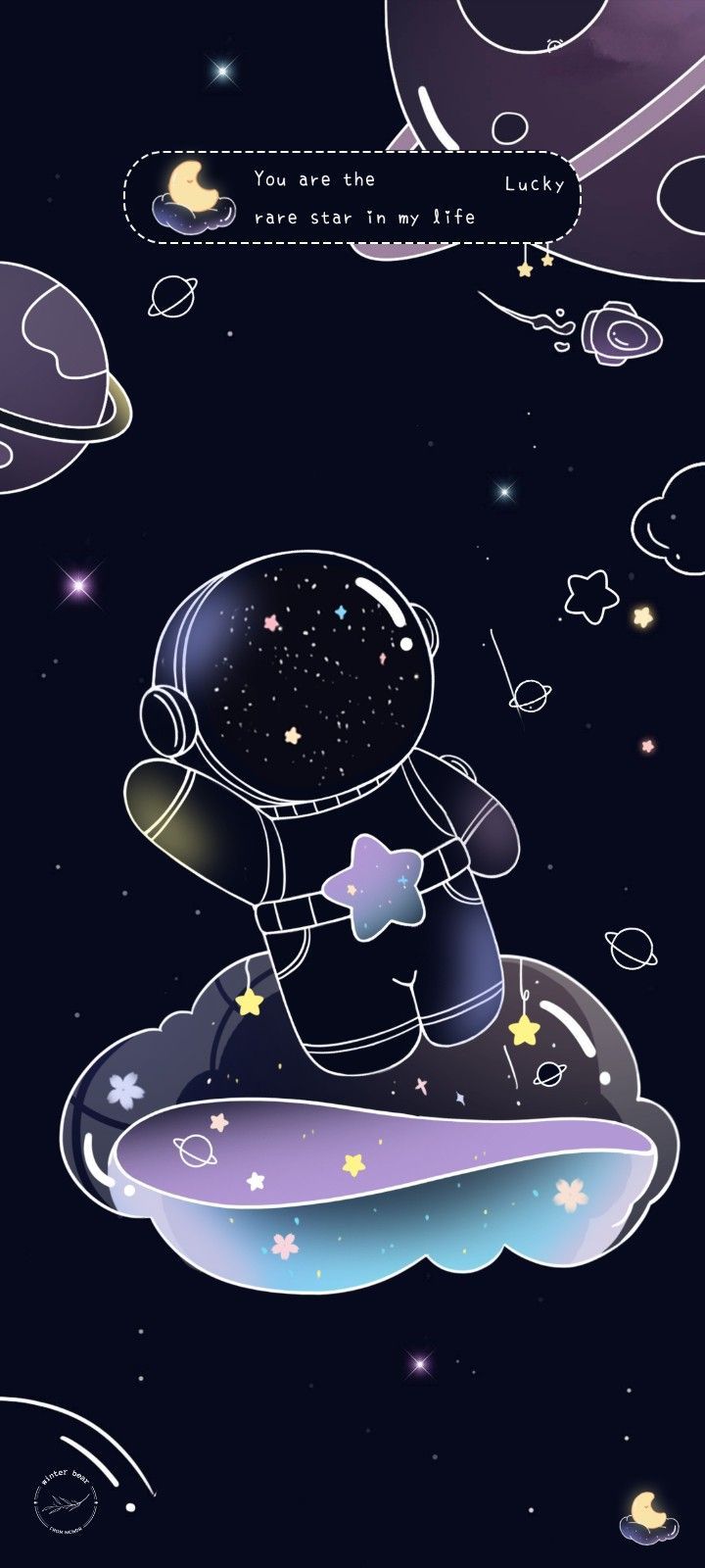 cute wallpapers astronaut 0011