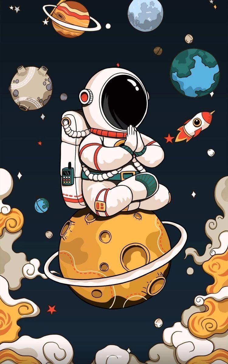 cute wallpapers astronaut 0015