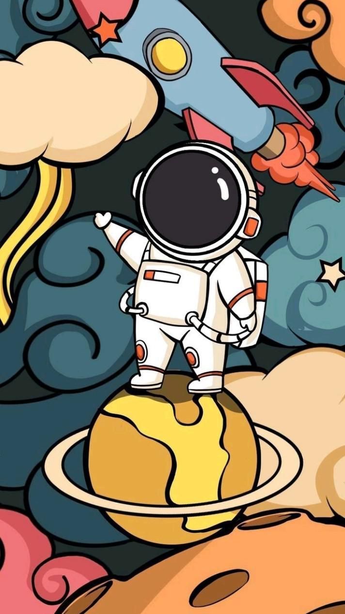 cute wallpapers astronaut 0016