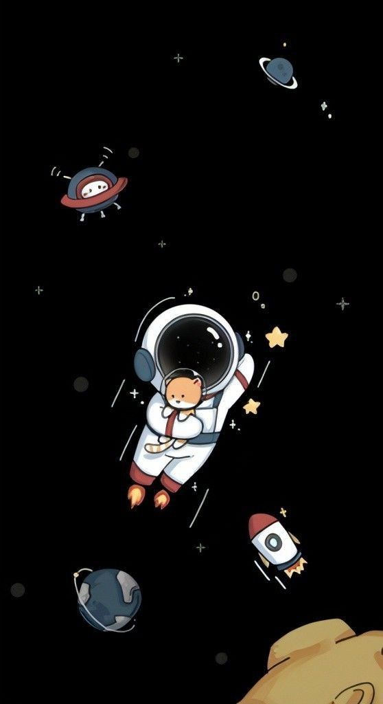 cute wallpapers astronaut 0022