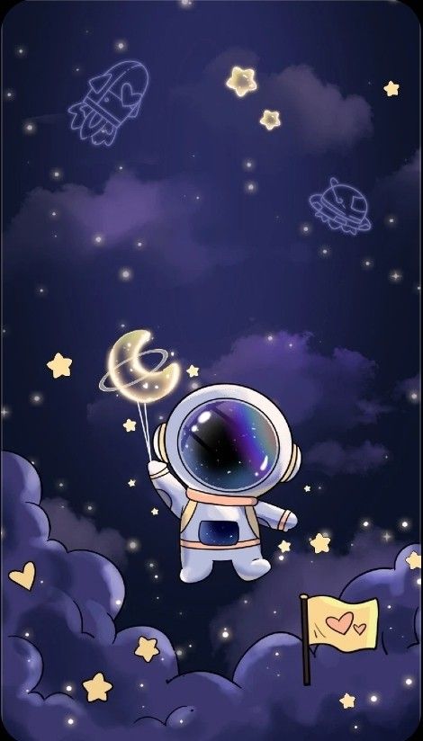 cute wallpapers astronaut 0030