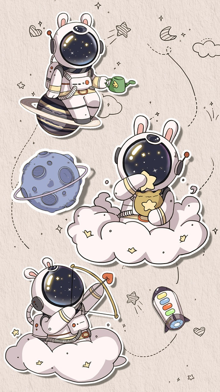 cute wallpapers astronaut 0033