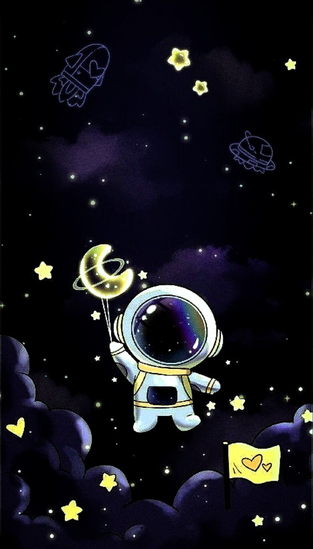 cute wallpapers astronaut 0050