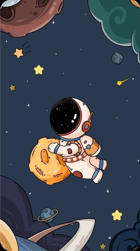 cute wallpapers astronaut 0054