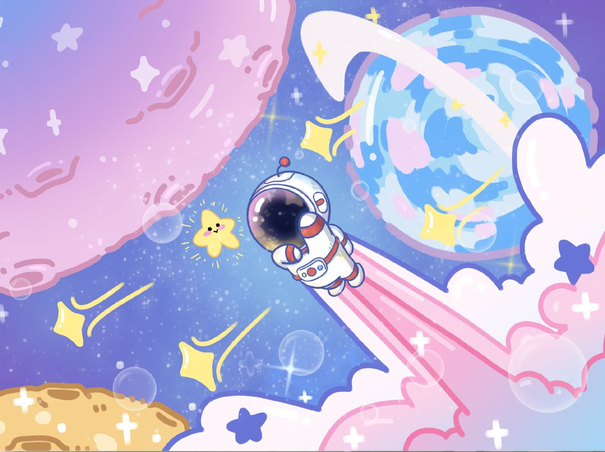 cute wallpapers astronaut 0057