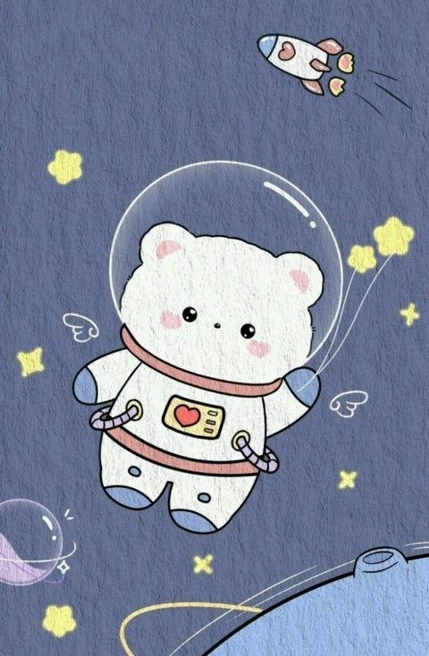 cute wallpapers astronaut 0062