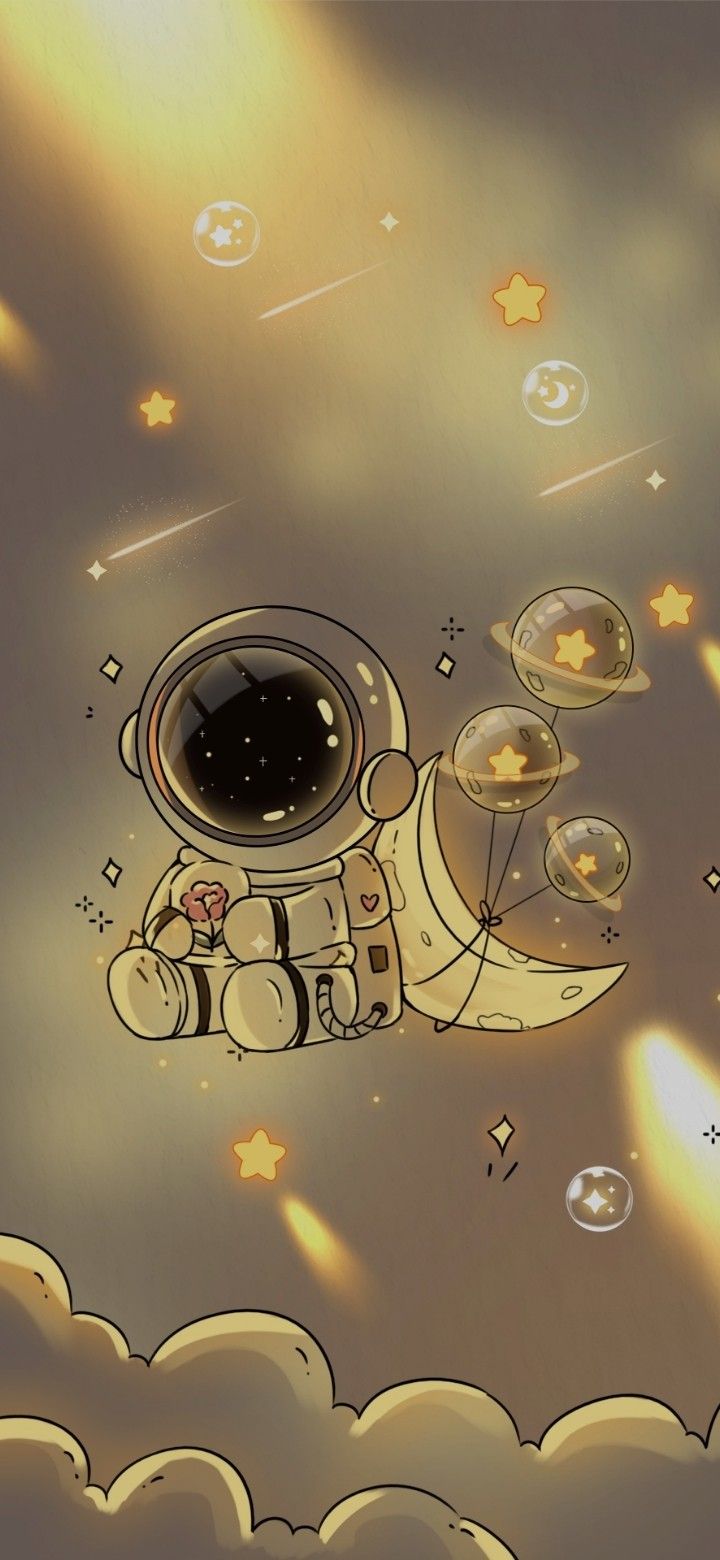 cute wallpapers astronaut 0071