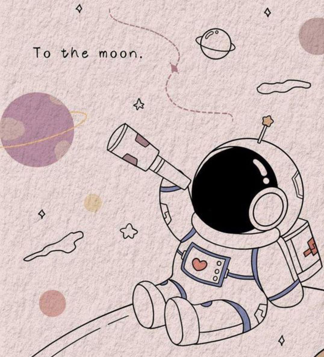 cute wallpapers astronaut 0075