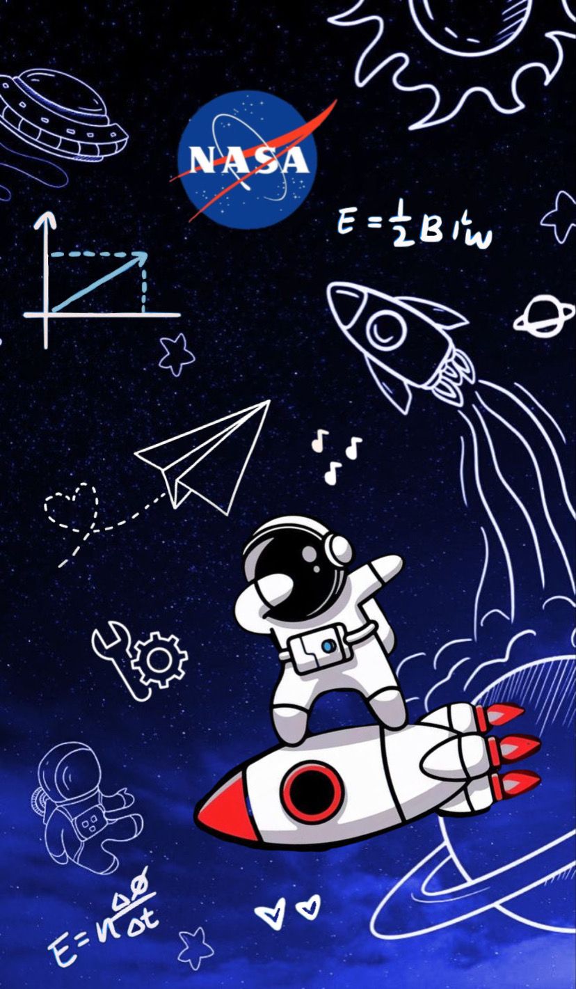 cute wallpapers astronaut 0090