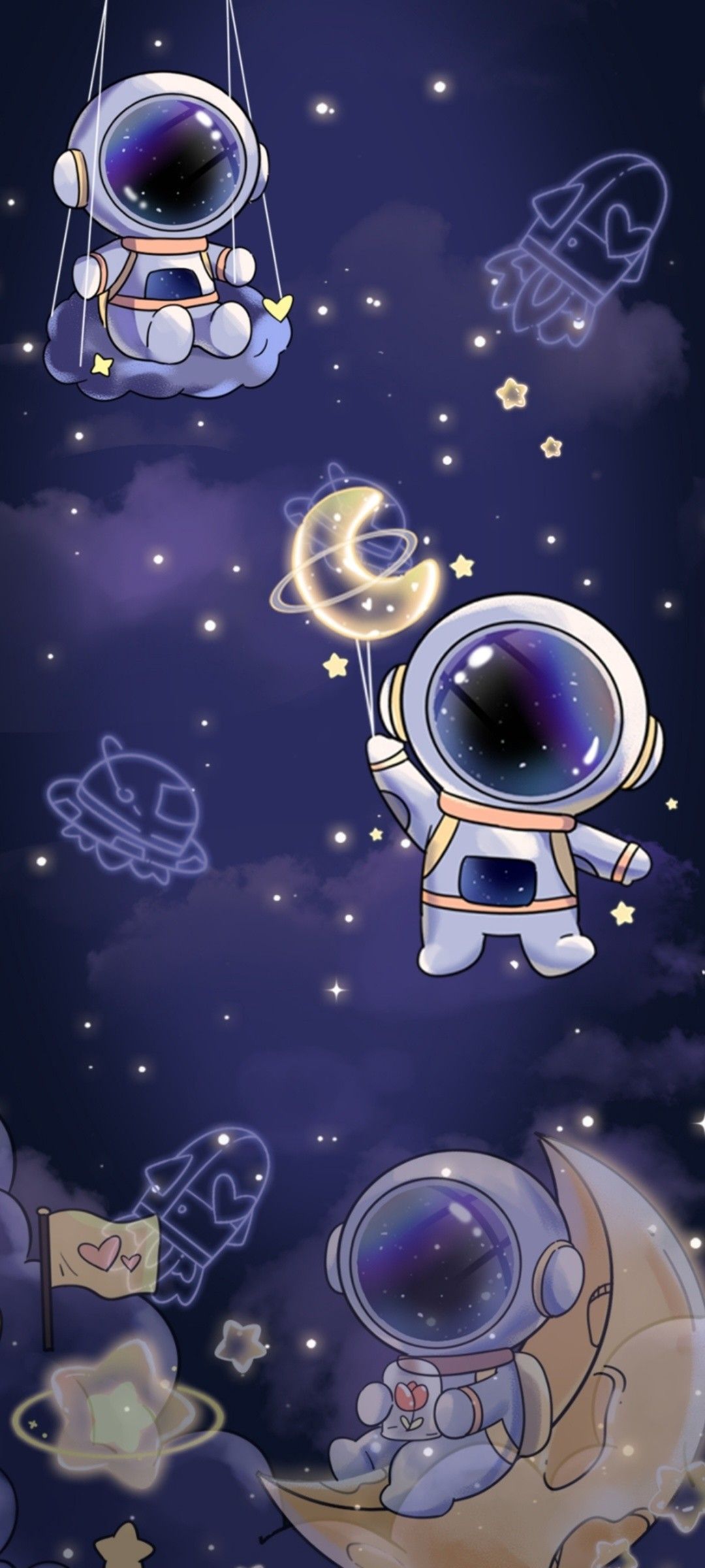 cute wallpapers astronaut 0091