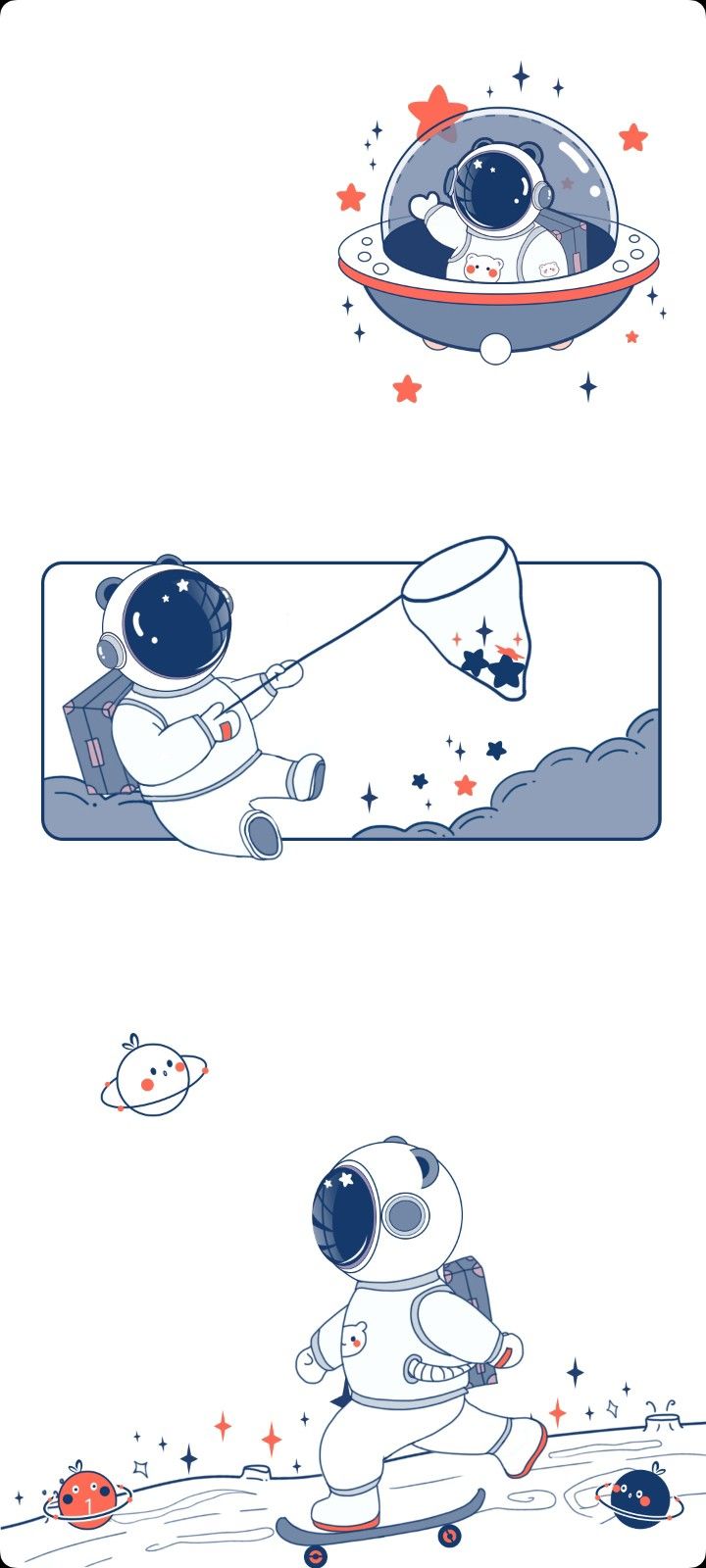 cute wallpapers astronaut 0097