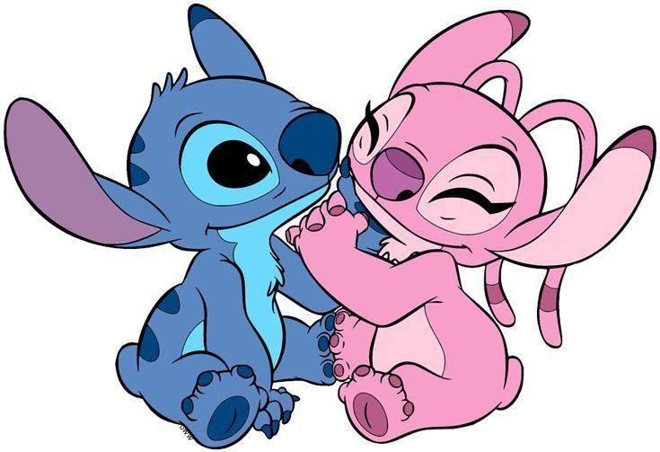 cute wallpapers featuring Stitch and Angel