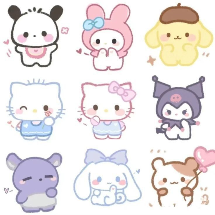 cute wallpapers Hello Kitty and friends 0012